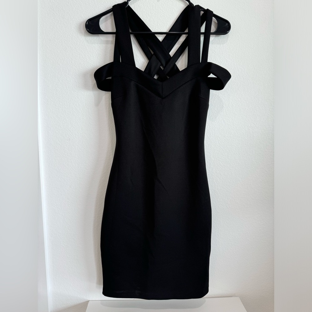 Guess Women's Black Sleeveless Valorie Strappy Bodycon Dress Size US XS